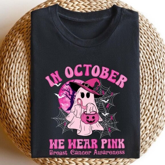Tops - In October We Wear Pink Ghost Shirt